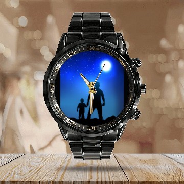 Discover Dad And Son | Father And Son Calendar Steel Band Watch