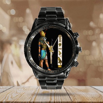 Discover Horus (No Text) Light s Calendar Steel Band Watch