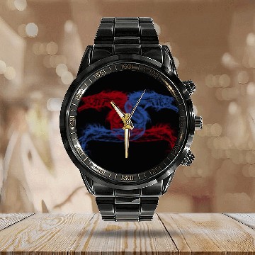 Discover Sea Monsters With Your Choice Background Calendar Steel Band Watch