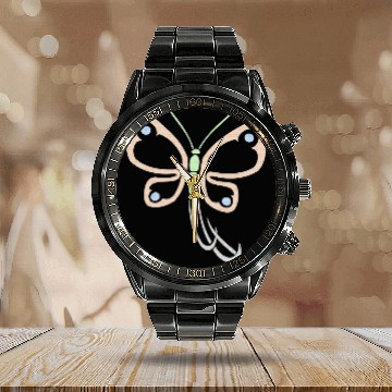 Discover Dotted Butterfly Calendar Steel Band Watch