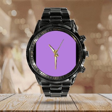 Discover Lavender Purple Solid Color Calendar Steel Band Watch