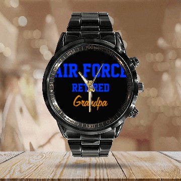 Discover Air Force retired Grandpa Calendar Steel Band Watch Calendar Steel Band Watch