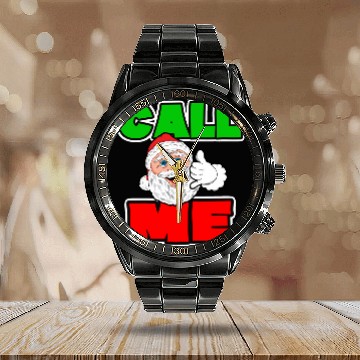 Discover Bad Santa Call Me Pick Up Line Polo Calendar Steel Band Watch