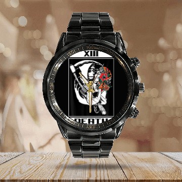 Discover Death Purple Skull Grim Reaper Sugar Skull Skeleto Calendar Steel Band Watch