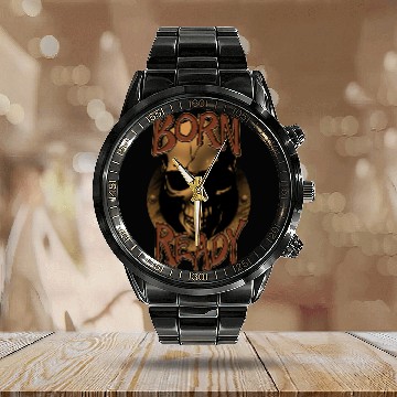 Discover Born Ready Sleeveless Calendar Steel Band Watch