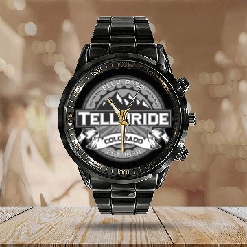Discover Telluride Grey Calendar Steel Band Watch