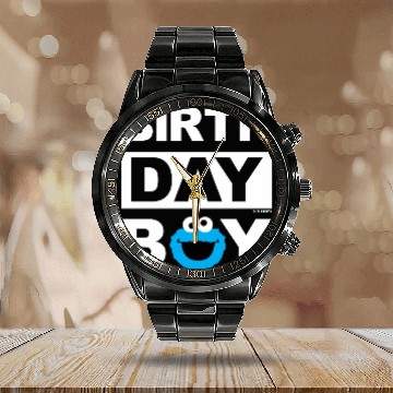 Discover Sesame Street | Cookie Monster - Birthday Boy Calendar Steel Band Watch