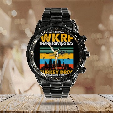 Discover Wkrp Turkey Drop  Turkey Drop T  Turkey Calendar Steel Band Watch