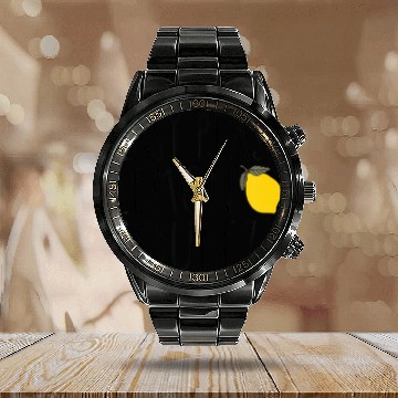 Discover Easy Peasy Lemon Squeezy Funny Summertime Lemonade Calendar Steel Band Watch
