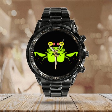 Discover Grumpy odd frog toad v1 Calendar Steel Band Watch