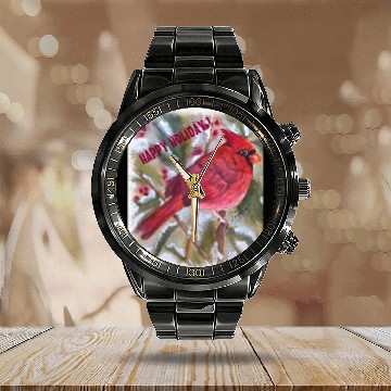 Discover RED CARDINAL Calendar Steel Band Watch