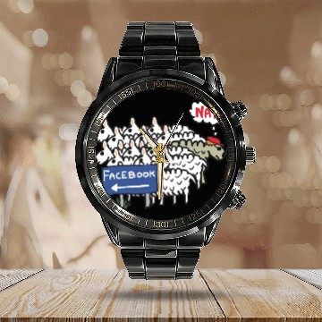 Discover Anti Facebook Calendar Steel Band Watch