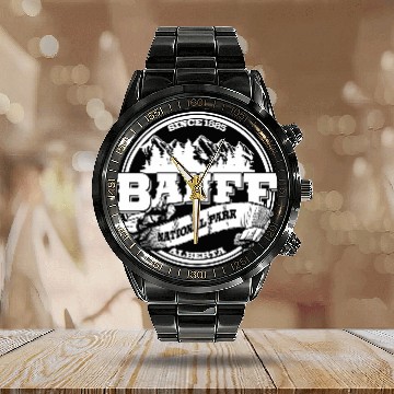 Discover Banff Old Circle Calendar Steel Band Watch
