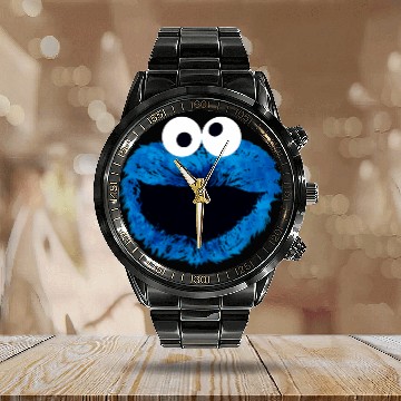 Discover Cookie Monster | Watercolor Trend Calendar Steel Band Watch