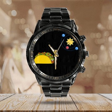 Discover Astro-Physics Calendar Steel Band Watch
