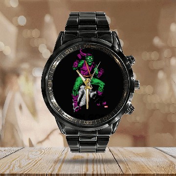 Discover Green Goblin Retro Calendar Steel Band Watch