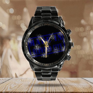 Discover Made in Redwood City Calendar Steel Band Watch