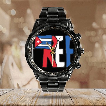 Discover Free Cuba Sleeveless Calendar Steel Band Watch