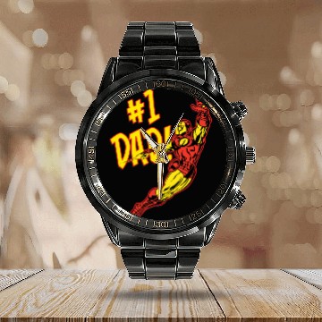 Discover Classic Iron Man #1 Calendar Steel Band Watch