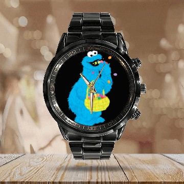 Discover Easter Cookie Monster Calendar Steel Band Watch