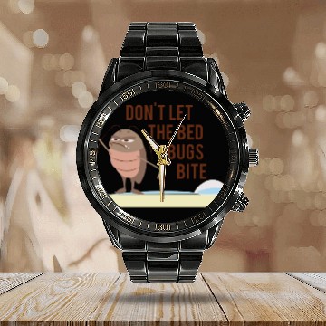 Discover Bed Bug Bite Calendar Steel Band Watch
