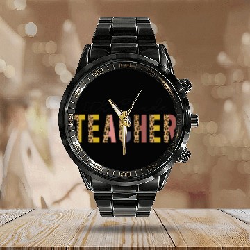 Discover 4Th Grade Teacher, Leopard School Teachers For Wom Calendar Steel Band Watch