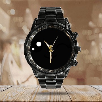 Discover Cute Lil' Winking Ghost Face Calendar Steel Band Watch