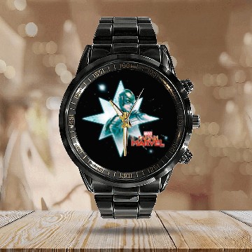Discover Captain Marvel | Starforce Commander Calendar Steel Band Watch