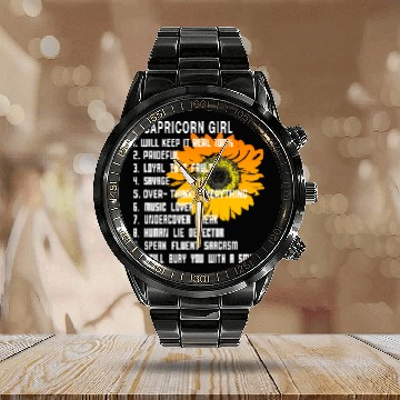 Discover Capricorn Girl Sleeveless Calendar Steel Band Watch
