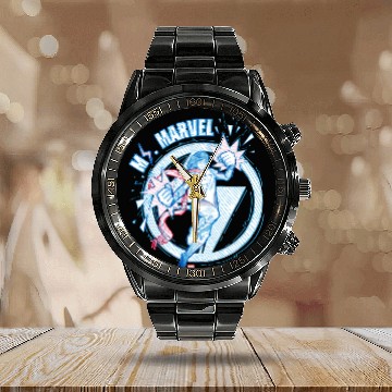 Discover Ms. Marvel Notebook Sketch Badge Calendar Steel Band Watch