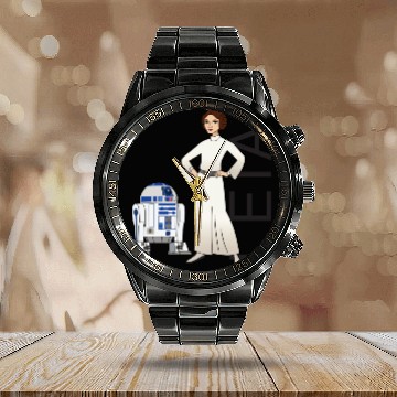 Discover Leia & R2-D2 Calendar Steel Band Watch