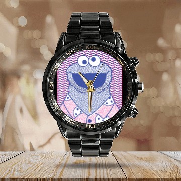 Discover Cookie Monster | Button Down Cookie Calendar Steel Band Watch