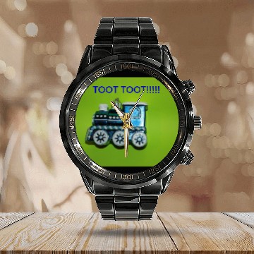 Discover Blue Train, Infant Sleeper Creeper!!!! Calendar Steel Band Watch