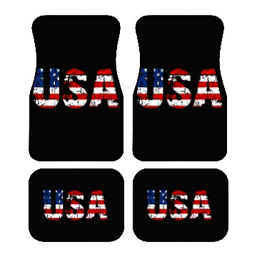 Discover USA Patriotic American Flag Car Mats