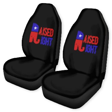 Discover Raised Right Proud Republican Elephant Logo Usa Car Seat Covers