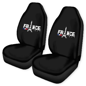 Discover Paris Eifel Tower French Flag Car Seat Covers