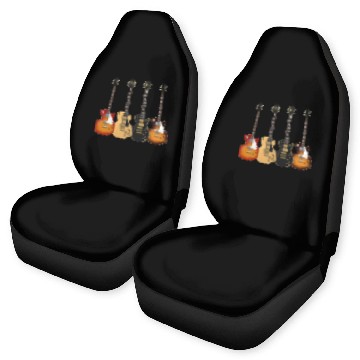 Discover Four Electric Guitars Car Seat Covers
