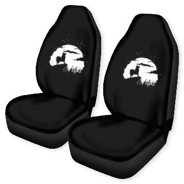 Discover Dog Alaskan Malamute Moon and Halloween 3 Car Seat Covers