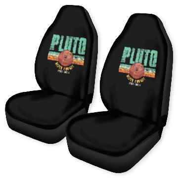 Discover Astronauts Pluto Never Forget Science Space Retro 3 Car Seat Covers