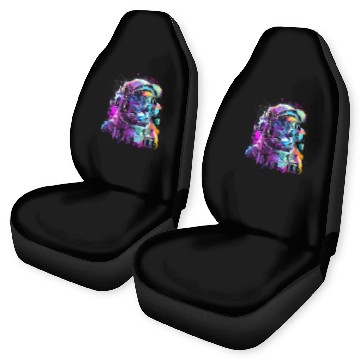 Discover Cat Paws Outer Space Cat Kitty Astronaut Animal Face Galaxy Cat Lover 1 Car Seat Covers