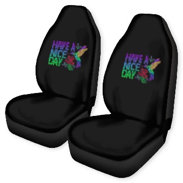 Discover Embroidery Style T Have A Nice Day Hummingbird Rose Car Seat Covers
