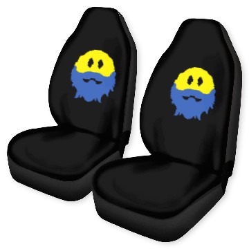 Discover Bearded Smiley Face Car Seat Covers