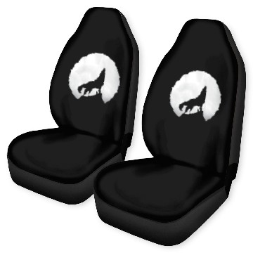 Discover Wolf Howling Moon Light Lone Wolf Car Seat Covers