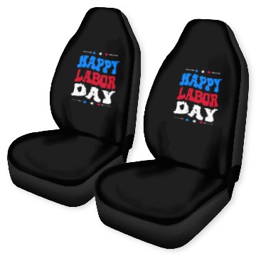 Discover Happy Labor Day US American Flag Patriotic Union Worker Baseball Tees Car Seat Covers
