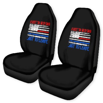 Discover Fireman Firefighter EMT EMS First Responders Police Military Firemen Car Seat Covers