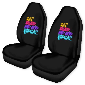 Discover Eat Sleep Hip Hop Repeat Graffiti Retro Music Car Seat Covers