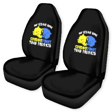 Discover Blue Yellow Ribbon Animal Cute Bear Down Syndromes Awareness Baseball Tees Car Seat Covers