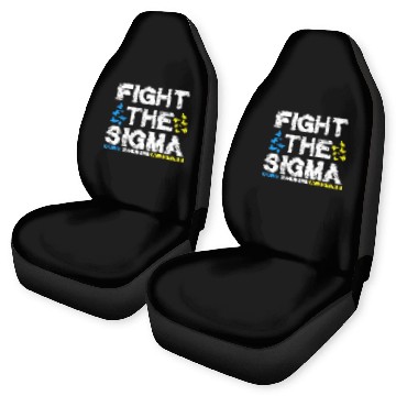 Discover Fight the Sigma Down Syndromes Awareness Month Blue Yellow Baseball Tees Car Seat Covers
