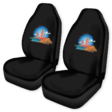 Discover Golden Gate Bridge illustration with the inscription Car Seat Covers