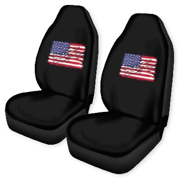 Discover Patriotic Mailman Postman Stamp American Flag Stars Stripes Baseball Tees Car Seat Covers